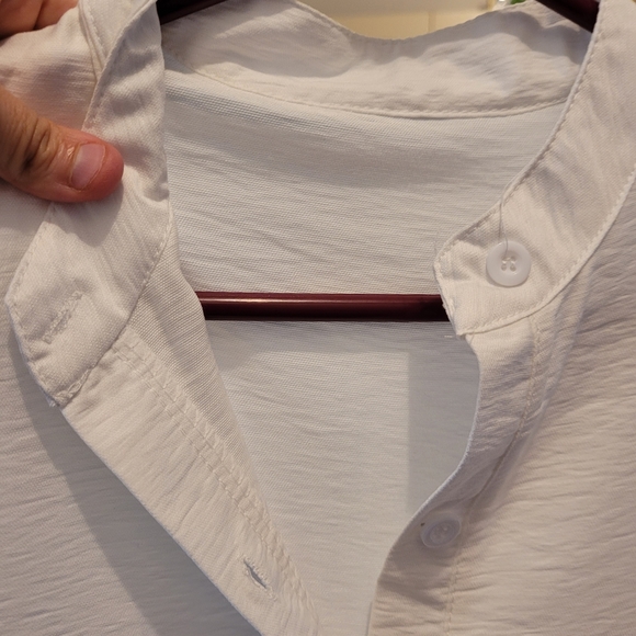 Off-white polyester-cotton summer dress - Picture 6 of 6